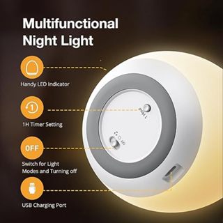 Neero Night Light for Kids, Baby Night Light with 7 Colors Changing & Dimming Function, Rechargeable Night Light with Touch Control