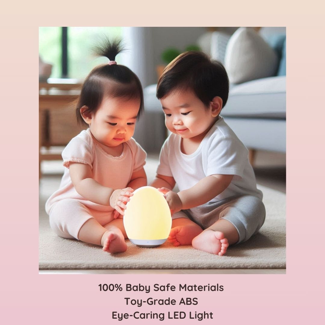 Neero Night Light for Kids, Baby Night Light with 7 Colors Changing & Dimming Function, Rechargeable Night Light with Touch Control