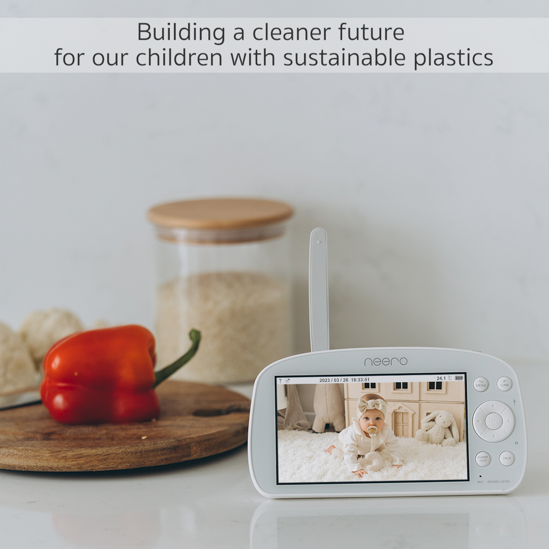 Building a cleaner future for our children with sustainable plastics. At Neero, we're unwavering in our commitment to creating a clean future for our children by utilizing safe and sustainable materials made from post-consumer recycled (PCR) AcrylonitrileButadiene-Styrene Copolymer (ABS) plastics to craft our eco-friendly baby monitor. Invest in a greener world for your little one without compromising safety, quality, and functionality.